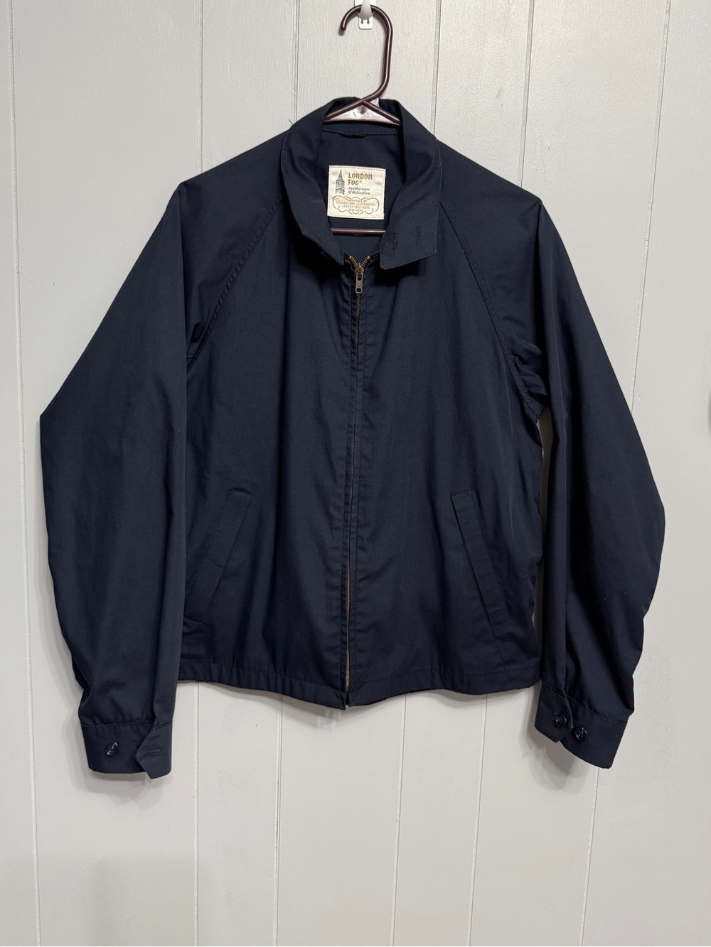 London Fog weatherwear Navy Zip-Front Bomber Jacket